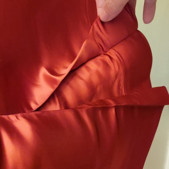 MILLY Ruby Red Sweetheart Silk Dress - Picture 10 of 16